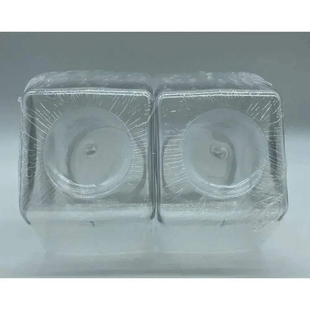 Ankyo Clear Plastic Hexagon Shaped Jars & Lids 2 Pack of‎ 4.5” x 4.5” x 2.75”